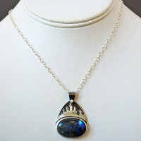 sterling silver rolo chain with pendant