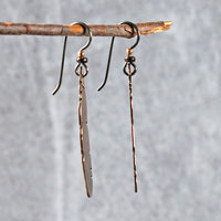 Bronze Feather Earrings