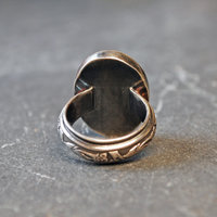 Rhodochrosite Silver Ring, Size 6.75