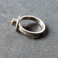 Peridot Silver Ring, Size 6.5