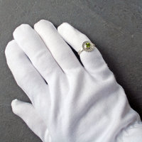Peridot Silver Ring, Size 6.5