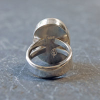 Charoite Silver Ring, Size 6.25