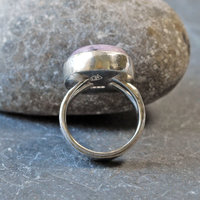 Charoite Silver Ring, Size 6.25