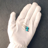 Small Turquoise, Lapis Lazuli Bead Earrings