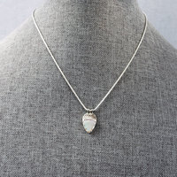 Small Opal Silver Pendant