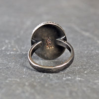 Siliver Rainbow Moonstone Ring, Size 8.5