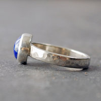 Silver Lapis Lazuli Ring Size 6