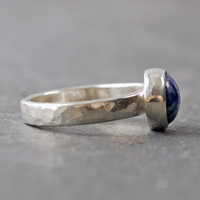 Silver Lapis Lazuli Ring Size 6