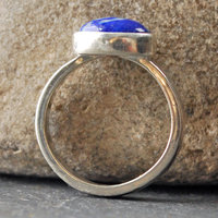 Silver Lapis Lazuli Ring Size 6
