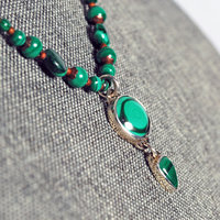 Malachite Amber Necklace
