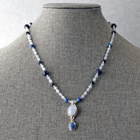 Chalcedony and Lapis Lazuli Necklace