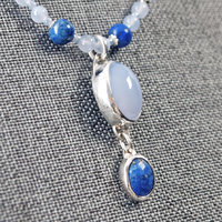 Chalcedony and Lapis Lazuli Necklace