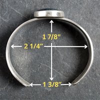 Silver Cuff Bracelet with Spiderweb Obsidian