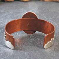 Copper, Silver Cuff with McDermitt Jasper, Landscape