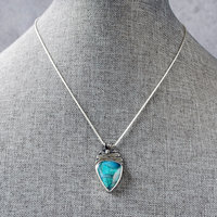 Inspiration Mine Chrysocolla and Silver Pendant