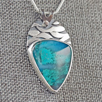 Inspiration Mine Chrysocolla and Silver Pendant