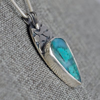 Inspiration Mine Chrysocolla and Silver Pendant