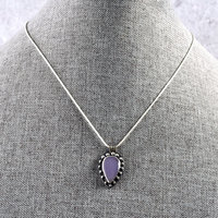 Silver Yttrium Fluorite Pendant