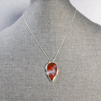 Moroccan Seam Agate Pendant, Sterling Silver