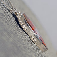 Moroccan Seam Agate Pendant, Sterling Silver
