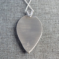 Silver Fire and Smoke Pendant with Flame Agate