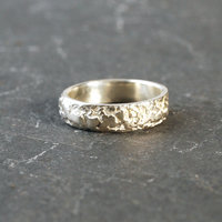 Textured Sterling Silver Ring Band, Narrow