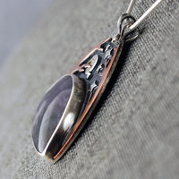 Silver Starry Night Pendant with Amethyst Sage Agate