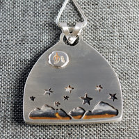 Silver Starry Night Pendant with Jasper