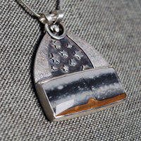 Silver Starry Night Pendant with Jasper