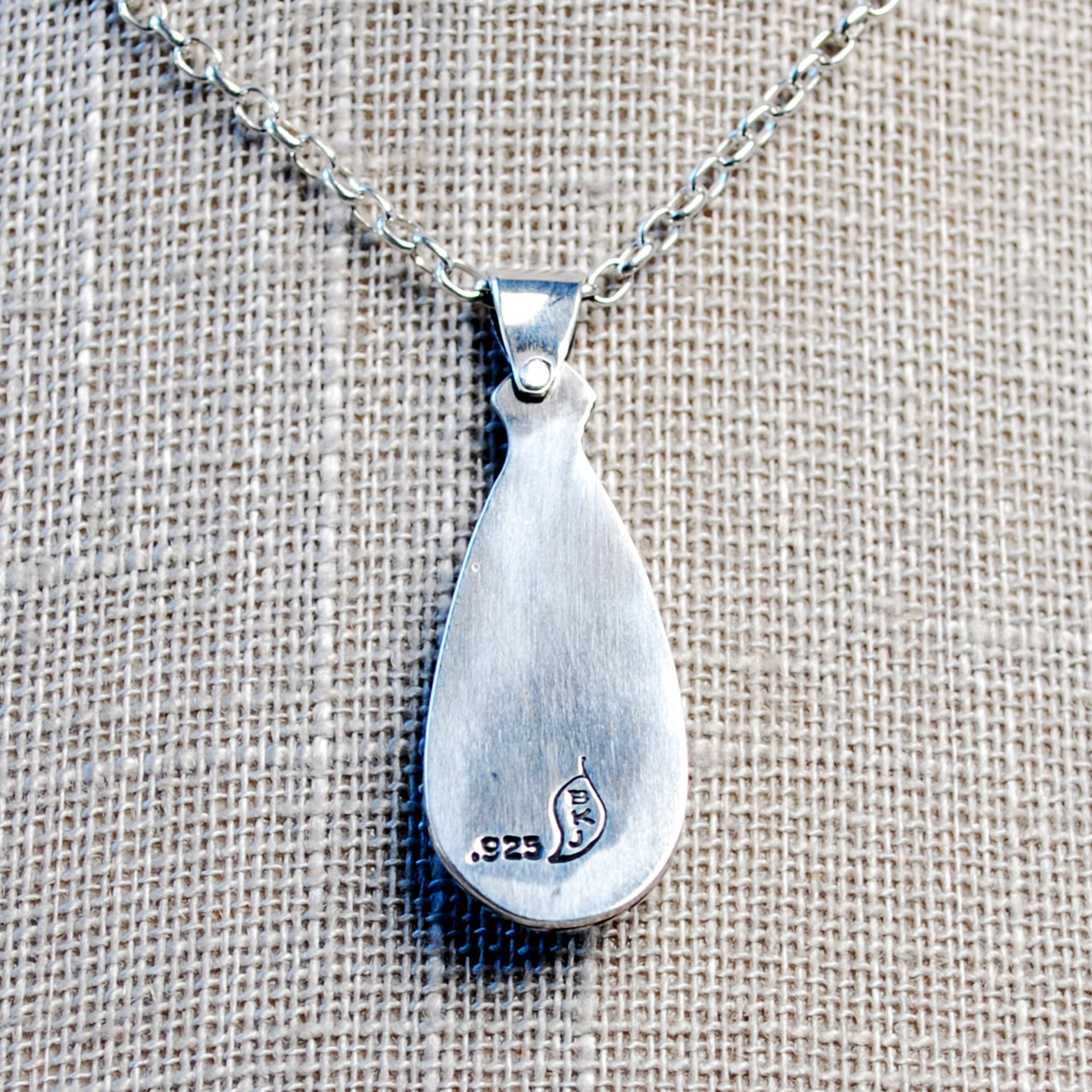 Gem Silica Sterling Silver Pendant back