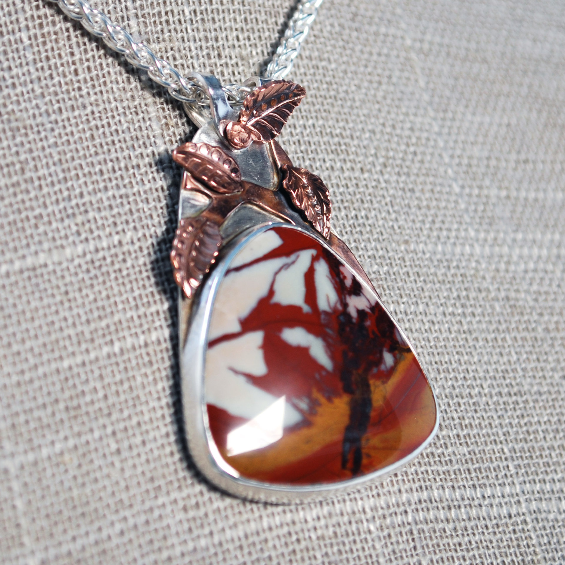 Desert Fire Jasper Pendant angle