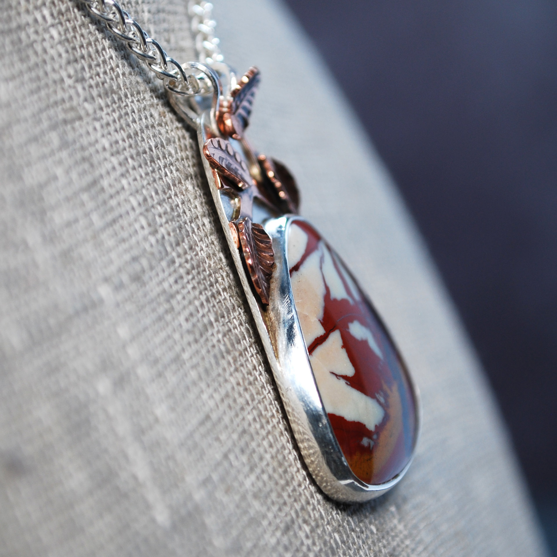 Desert Fire Jasper Pendant angle