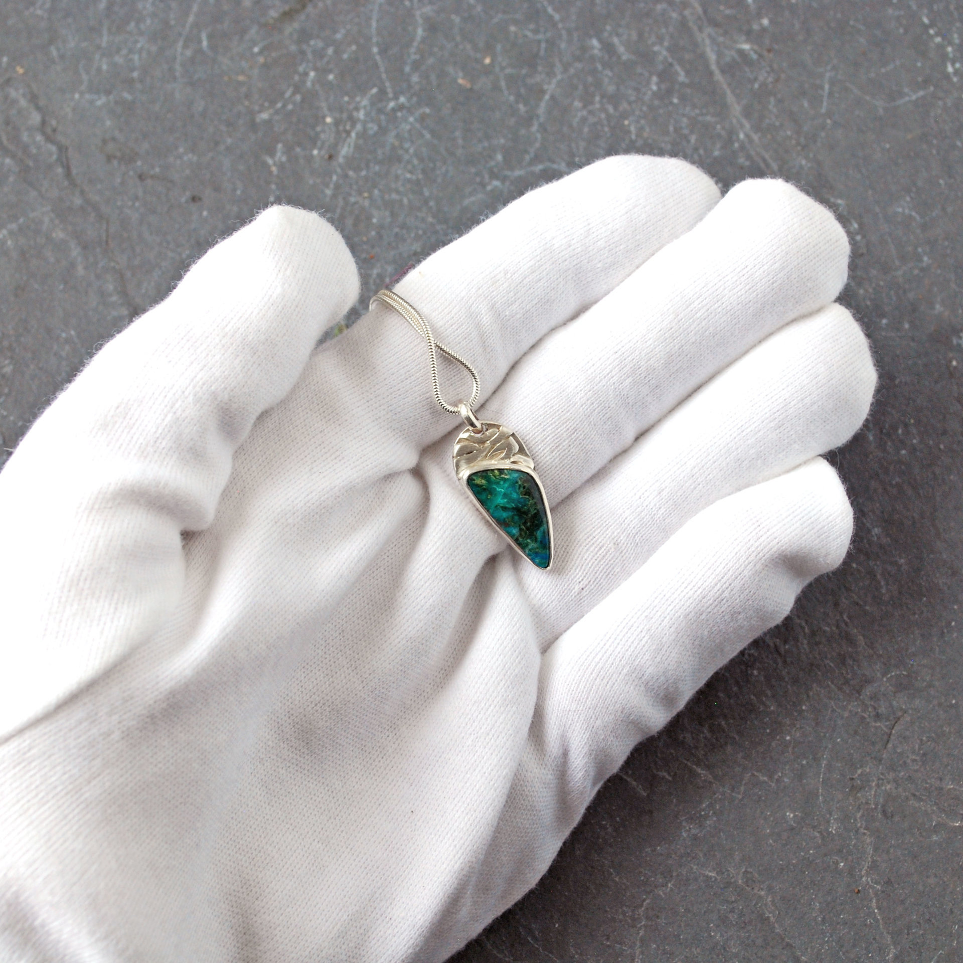 Small Malachite-Chrysocolla Pendant