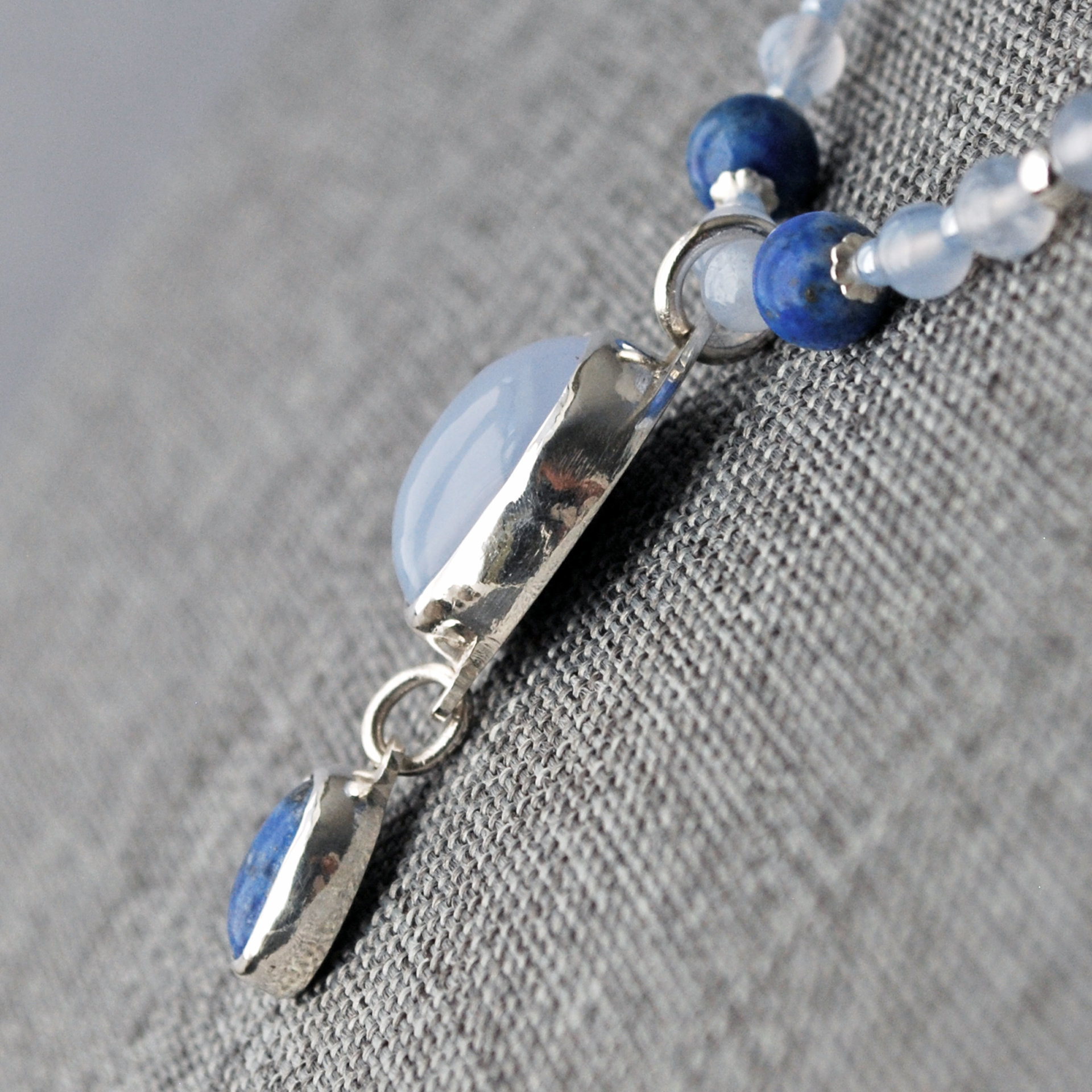 Chalcedony and Lapis Lazuli Necklace
