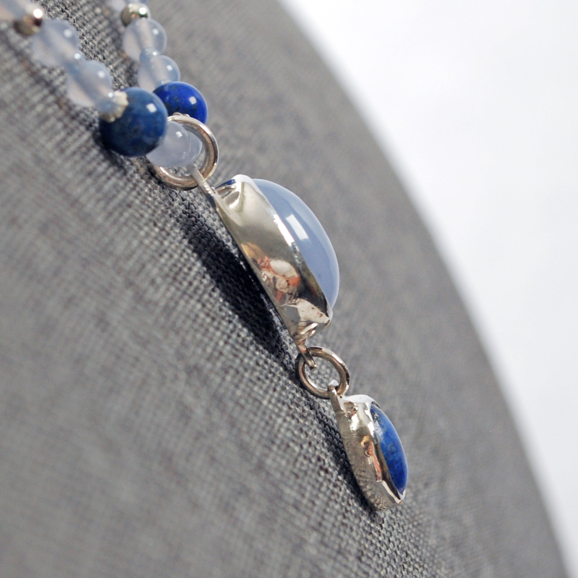 Chalcedony and Lapis Lazuli Necklace