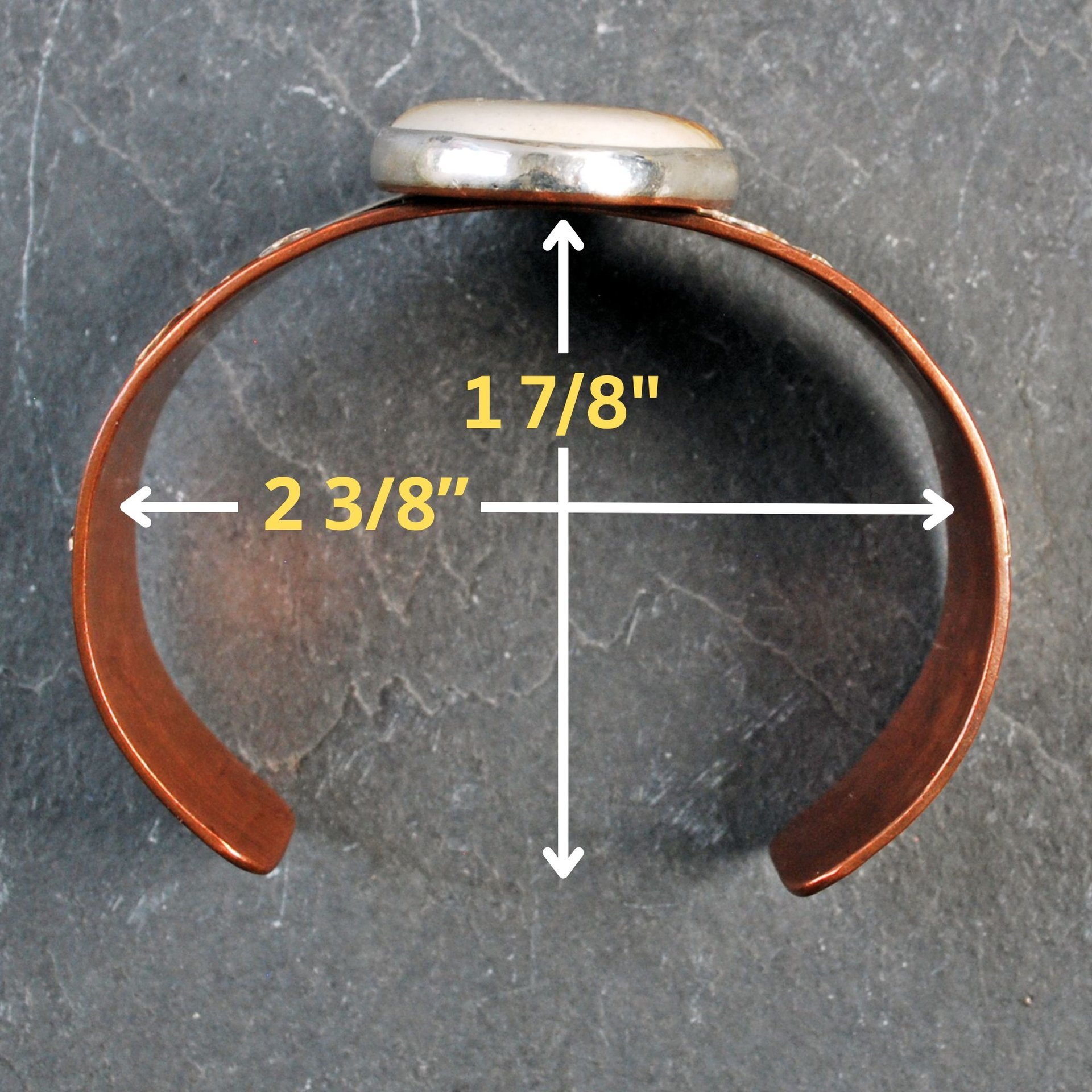 Copper, Silver Cuff with McDermitt Jasper, Landscape