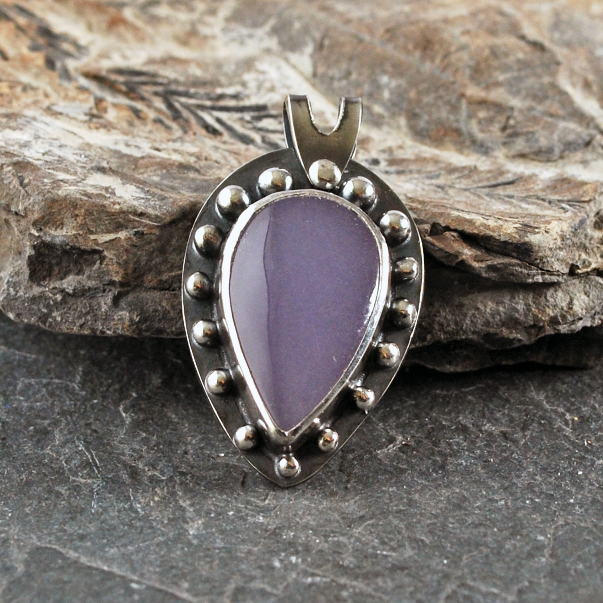 Silver Yttrium Fluorite Pendant