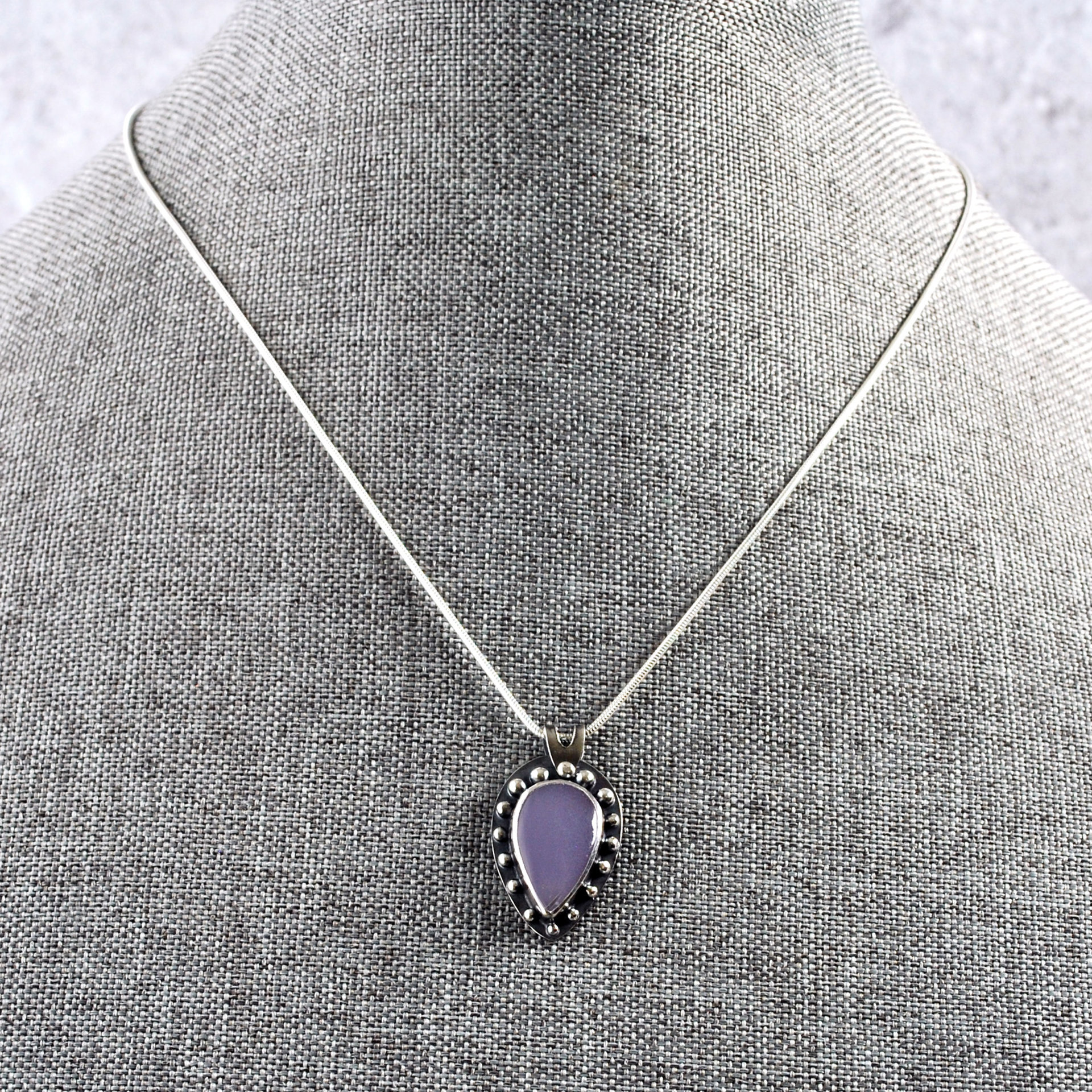 Silver Yttrium Fluorite Pendant