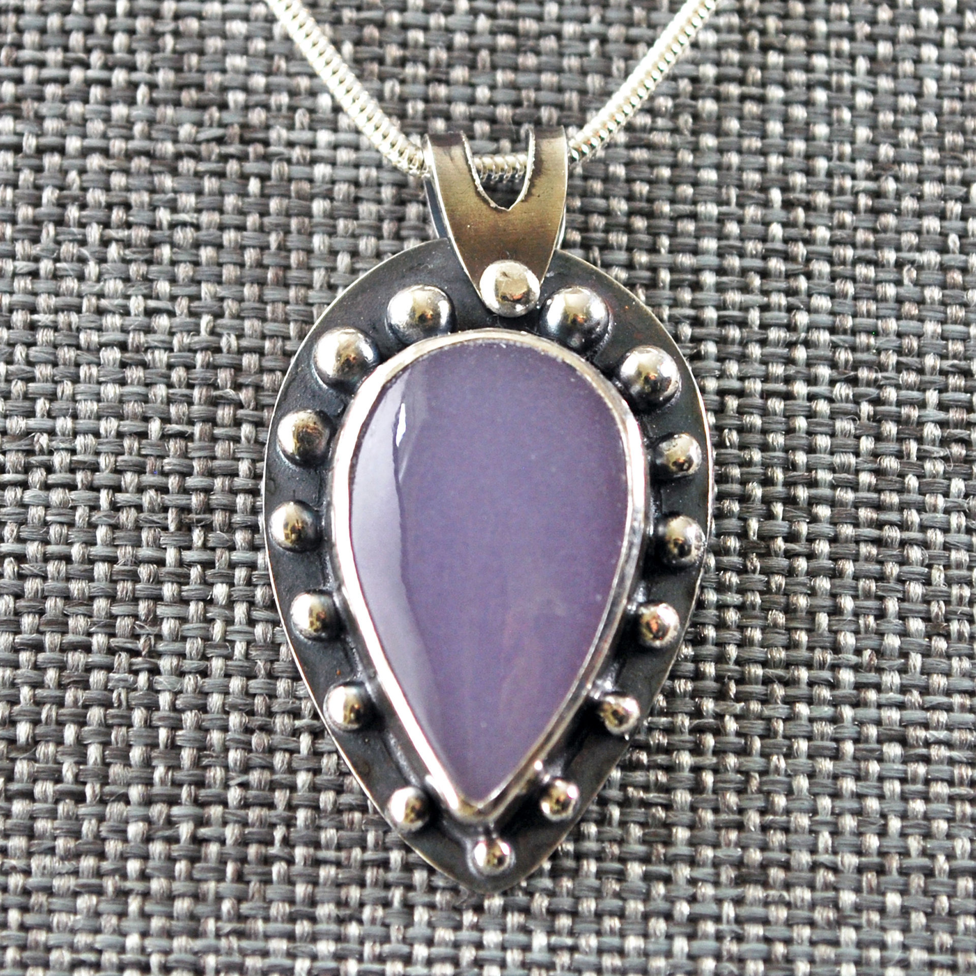 Silver Yttrium Fluorite Pendant