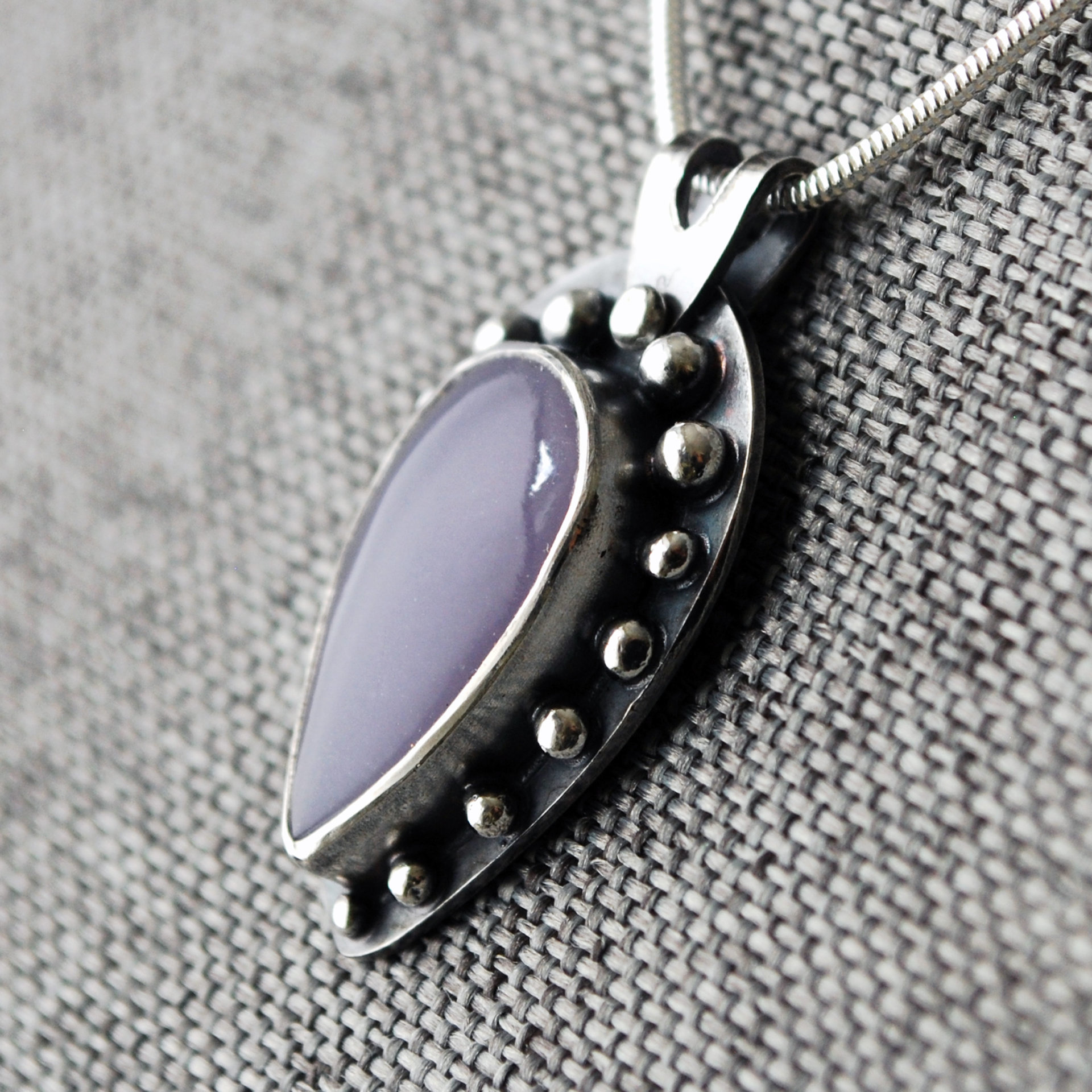 Silver Yttrium Fluorite Pendant