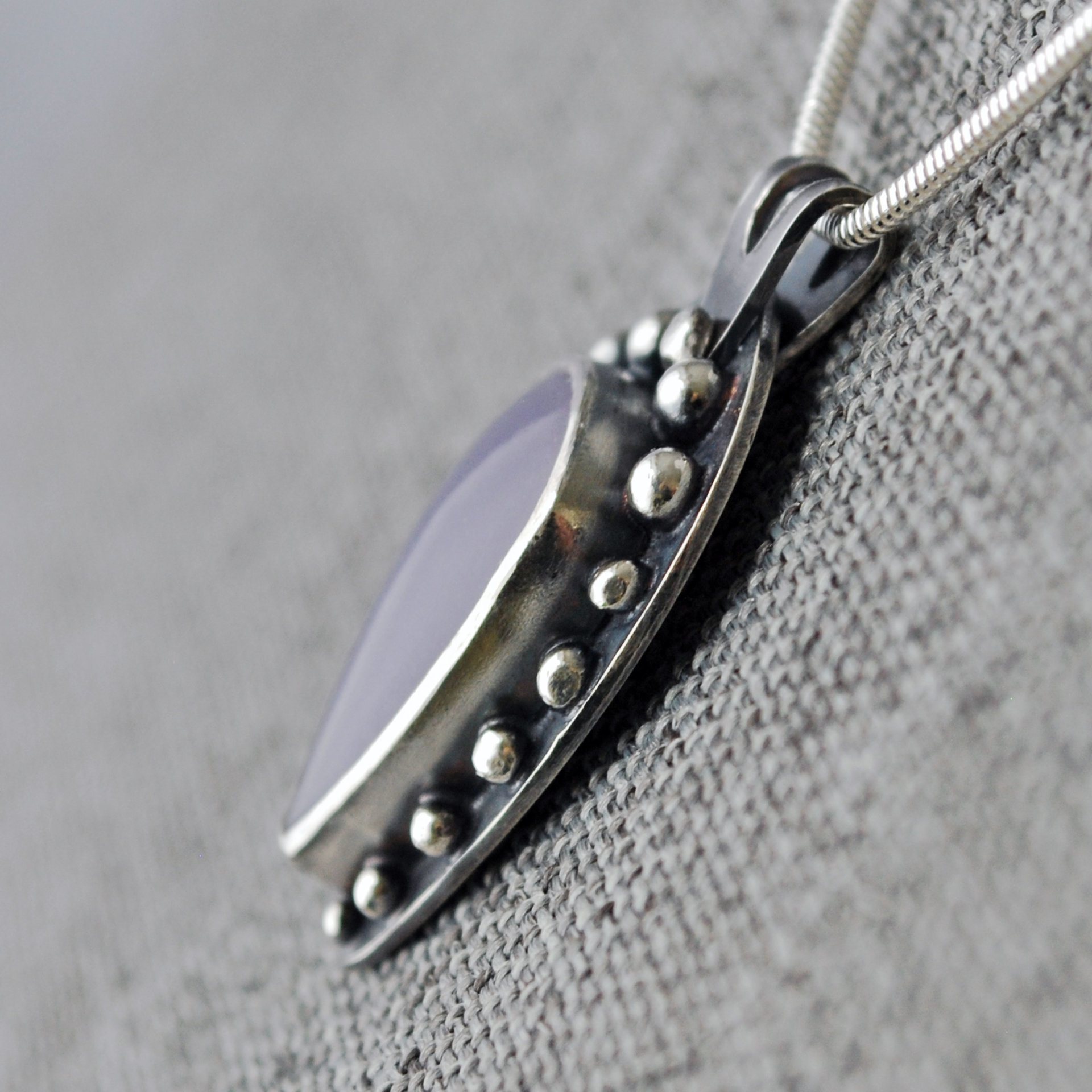 Silver Yttrium Fluorite Pendant