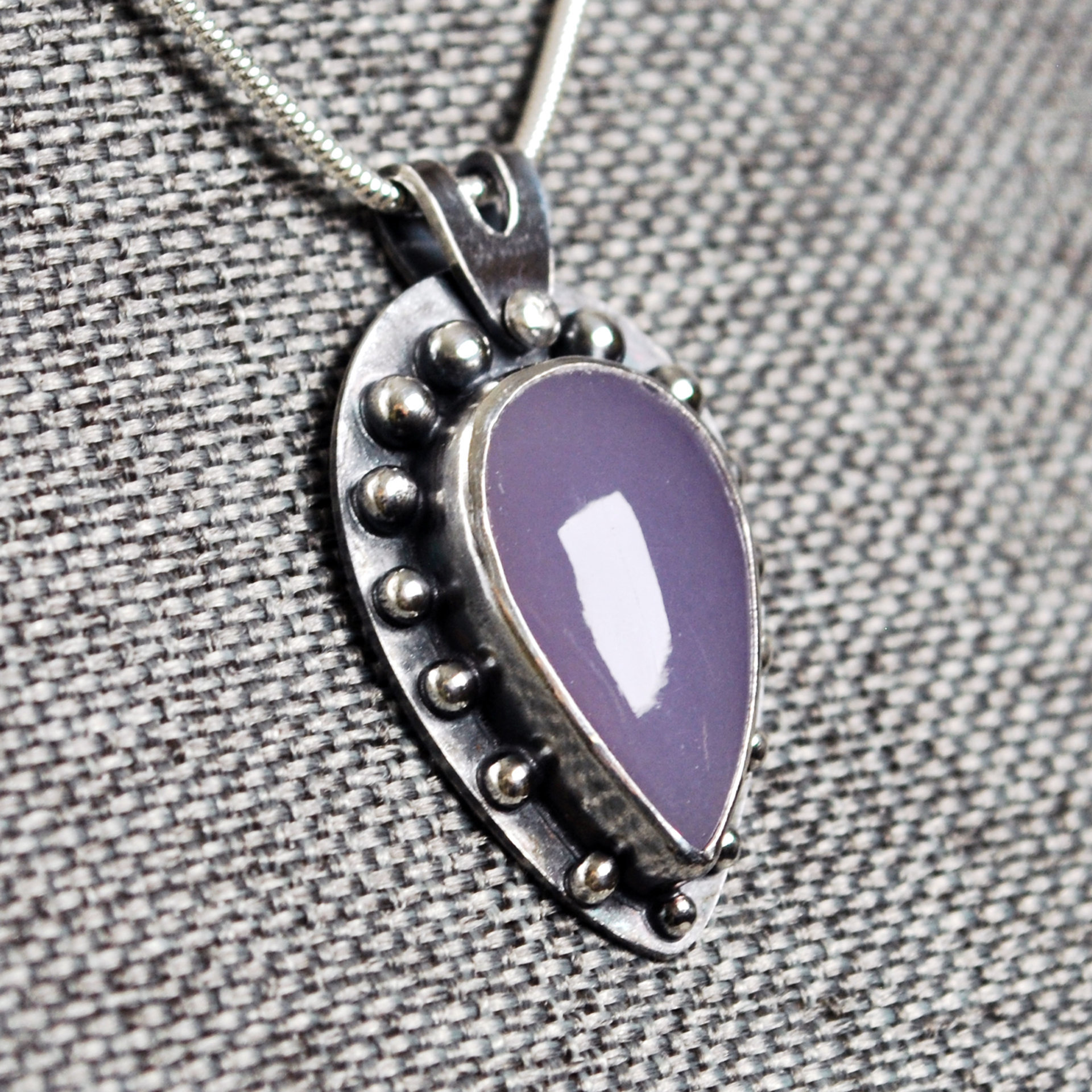 Silver Yttrium Fluorite Pendant