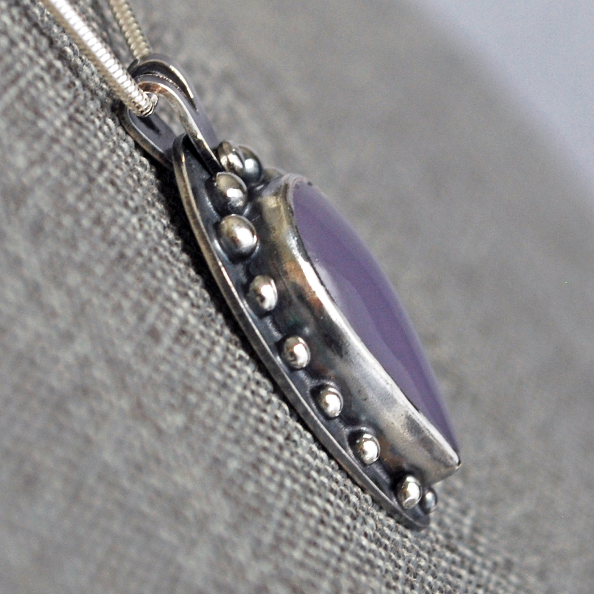 Silver Yttrium Fluorite Pendant