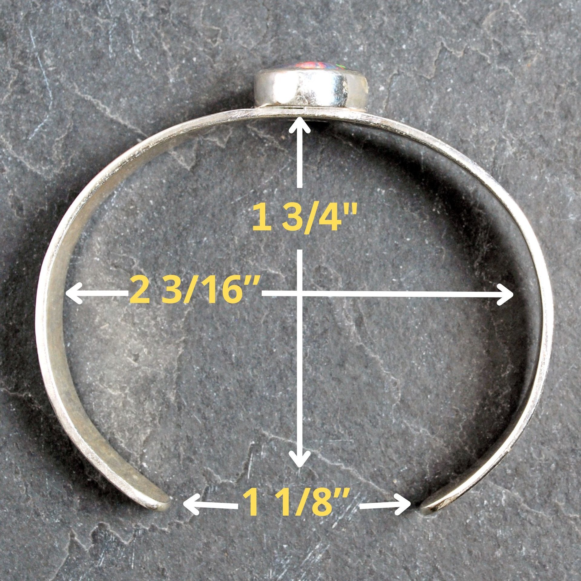 Opal Triplet Sterling Silver Cuff Bracelet