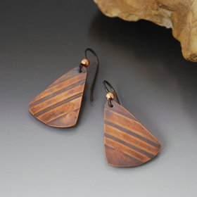 Patterned Copper Earrings